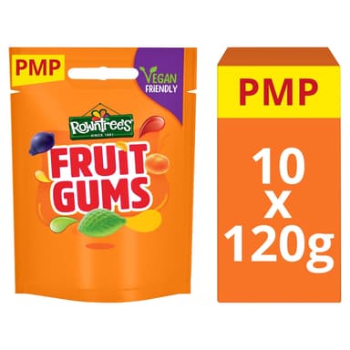 Rowntree's Fruit Gums Sweets - 10 x 120g Bags