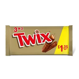 Twix Caramel & Milk Chocolate Fingers Biscuit Snack Bars Multipack £1.25 PMP 3 x 40g