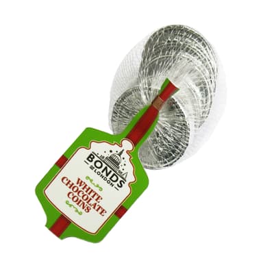 Bonds White Chocolate Silver Coins - 64 x 60g Nets