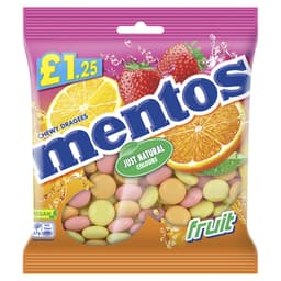 Mentos Chewy Dragees Fruit 135g £1.25 PMP
