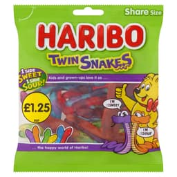 Haribo Twin Snakes Bag 140g £1.25 PMP