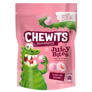Chewits Strawberry Juicy Bites - 10 x 115g Bags
