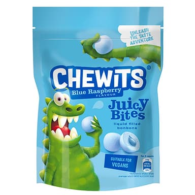 Chewits Blue Raspberry Juicy Bites - 10 x 115g Bags