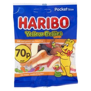 Haribo Mini Yellow Bellies Bag - 20 x 60g Bags