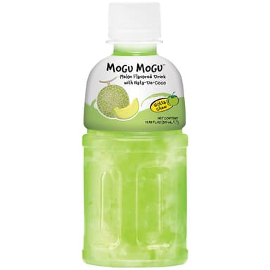 Mogu Mogu Melon Flavoured Drink with Nata de Coco - 8 x 320ml Bottles