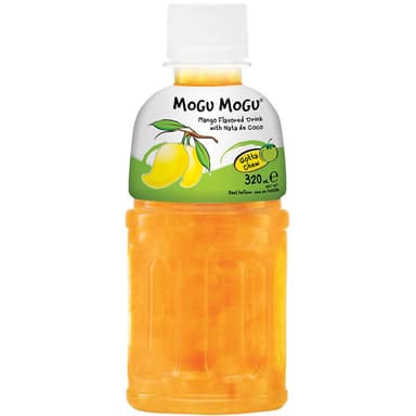 Mogu Mogu Mango Flavoured Drink with Nata de Coco - 8 x 320ml Bottles