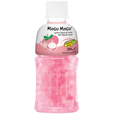 Mogu Mogu Lychee Flavoured Drink with Nata de Coco - 8 x 320ml Bottles