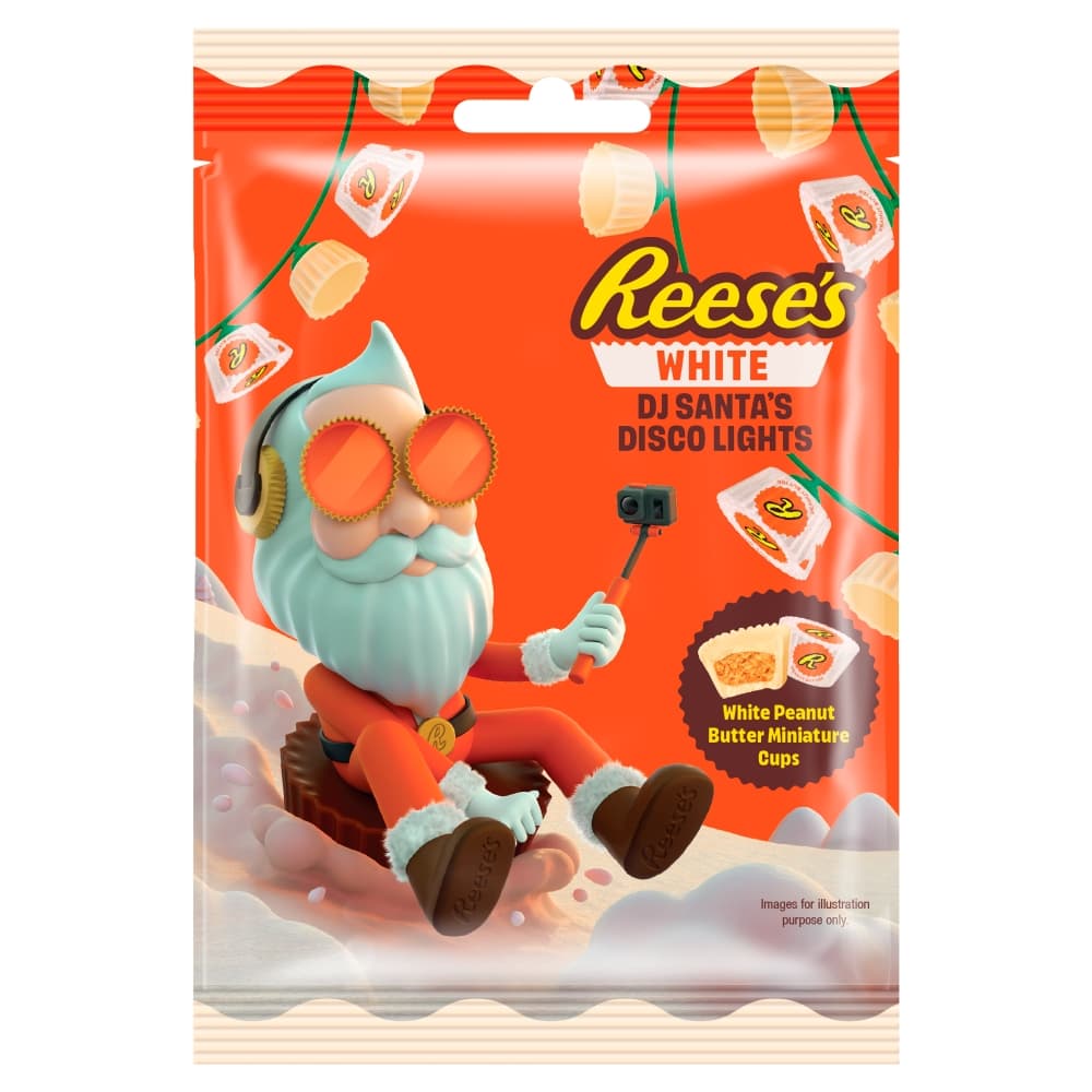 Reese's DJ Santa's Disco Lights White Peanut Butter Miniature Cups 62g