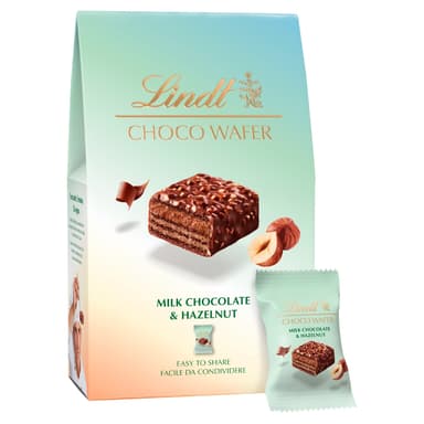 Lindt CHOCO WAFER Milk Chocolate & Hazelnut - 1 x 135g Box