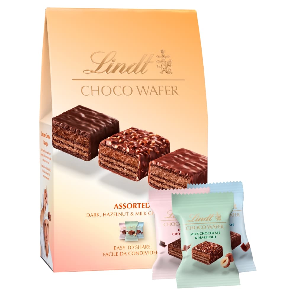 Lindt CHOCO WAFER Assorted Chocolate Sharing Box 138g 
