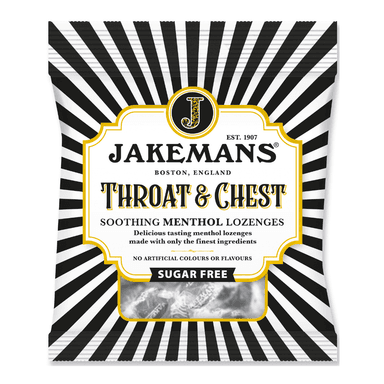 Jakemans Throat and Chest Sugar Free - 12 x 50g Bags
