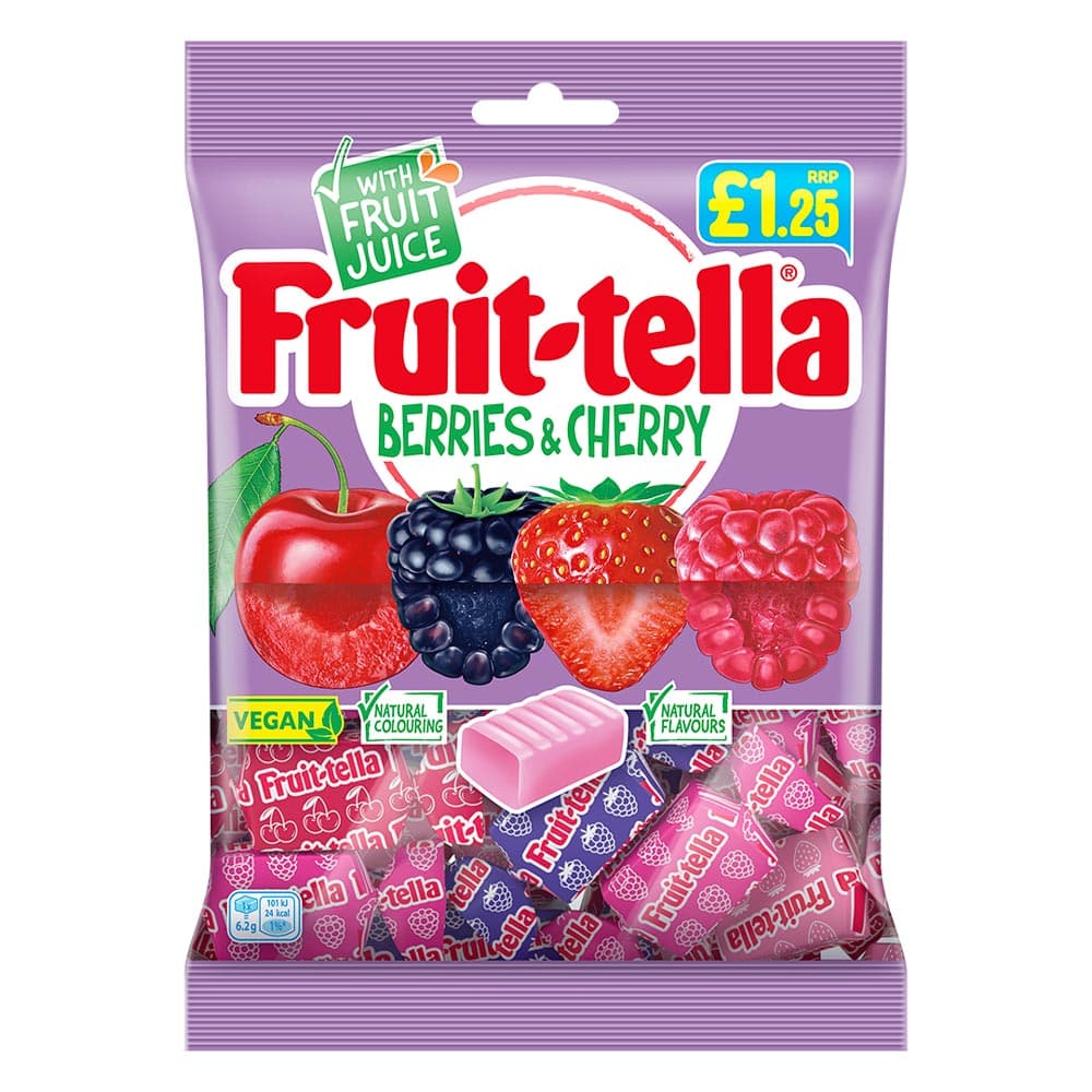 Fruit-tella Berries & Cherry Bag 135g £1.25 PMP