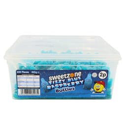 Sweetzone Fizzy Blue Raspberry Bottles 2p Tubs 805g