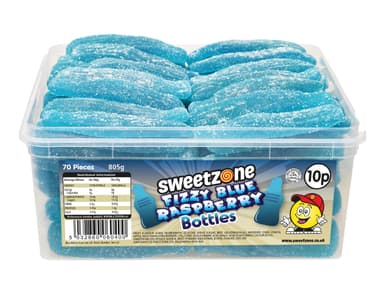 Sweetzone Giant Fizzy Blue Bottles - 1 x 805g Tub