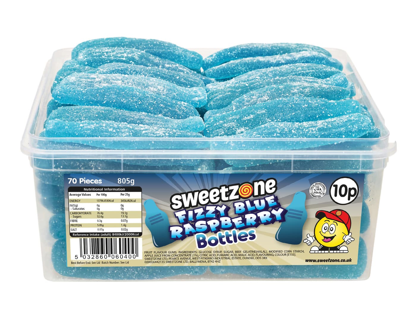 Sweetzone Giant Fizzy Blue Bottles 