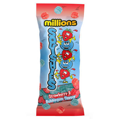 Millions Squishies Strawberry and Bubblegum - 24 x 150g Bags