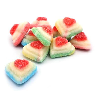 Kingsway 3D Sugared Hearts - 1 x 3kg Bag