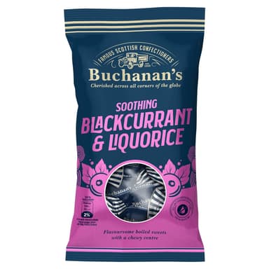 Buchanan's Soothing Blackcurrant & Liquorice - 12 x 140g Bags