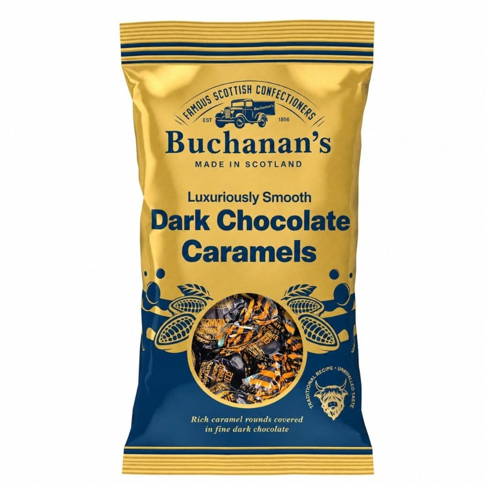 Buchanan's Luxuriously Smooth Dark Chocolate Caramels Bag 110g