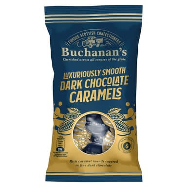 Buchanan's Luxuriously Smooth Dark Chocolate Caramels - 12 x 110g Bags