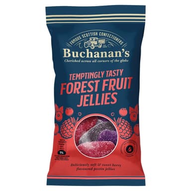 Buchanan's Temptingly Tasty Forest Fruit Jellies - 12 x 140g Bags