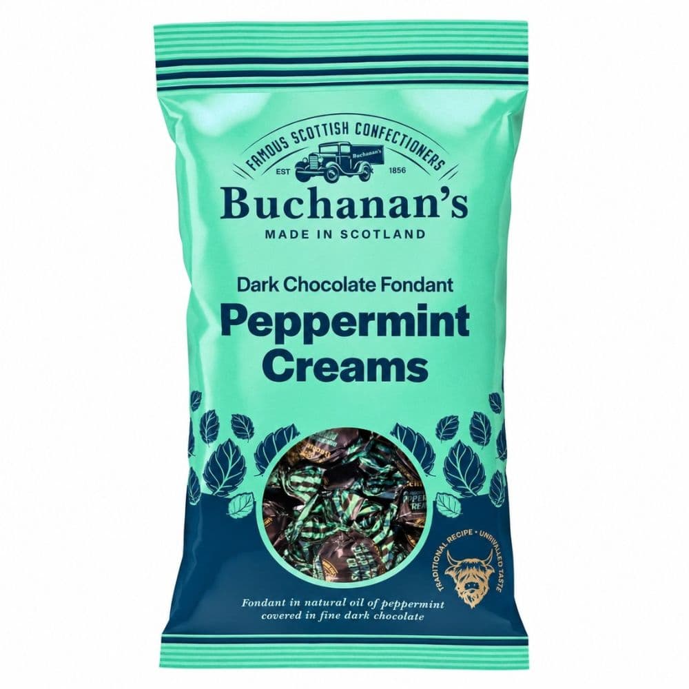 Buchanan's Dark Chocolate Fondant Peppermint Creams Bag 120g