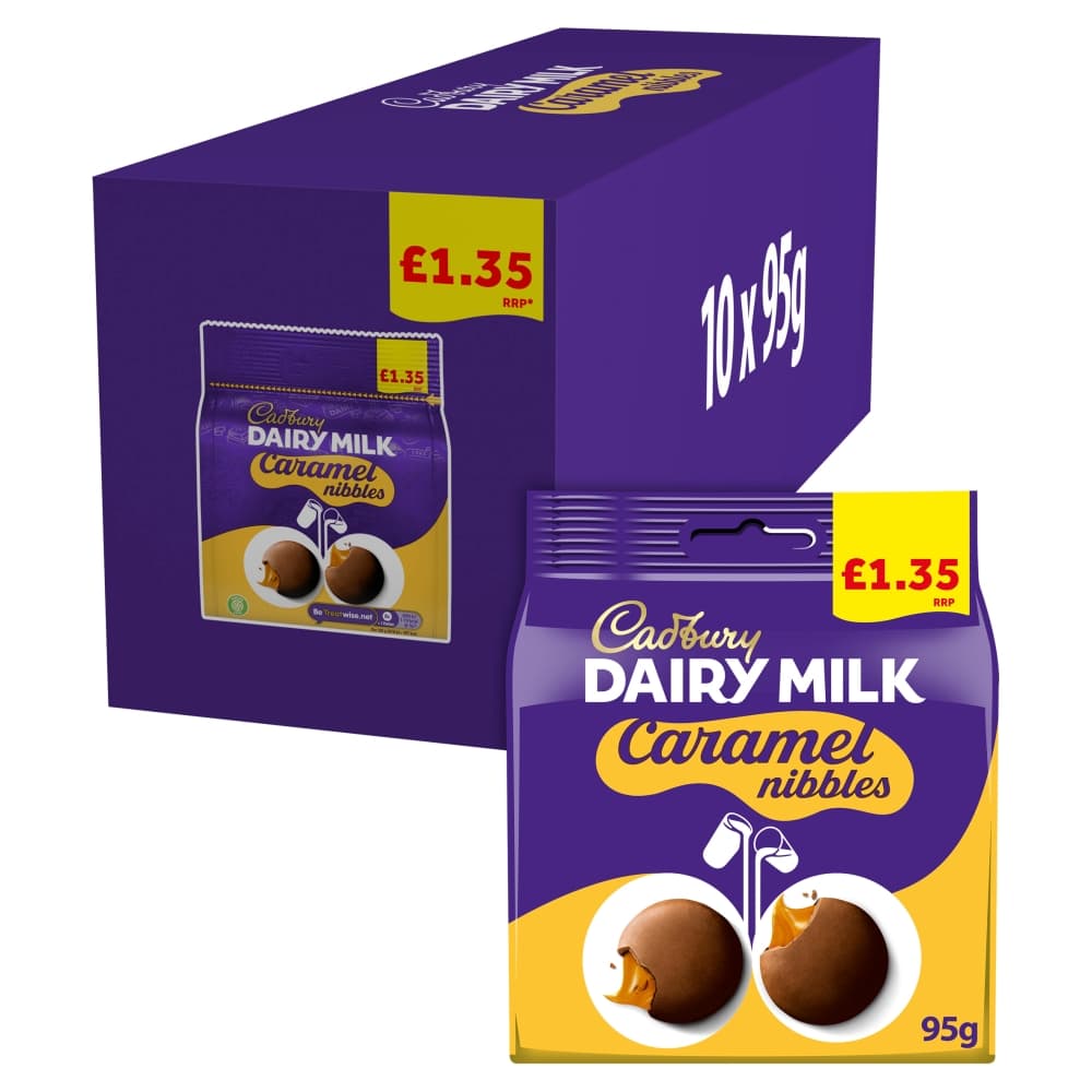 Cadbury Dairy Milk Caramel Nibbles Chocolate Bag £1.35 PMP 95g