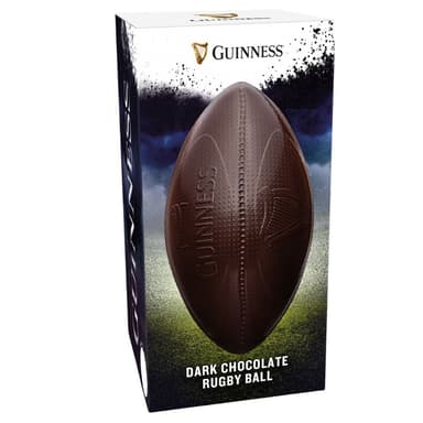 Guinness Dark Chocolate Rugby Ball Truffle Easter Egg - 1 x 196g Box
