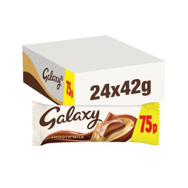 Galaxy Smooth Milk Chocolate Snack Bar - 24 x 42g Bars