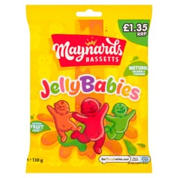 Maynards Bassetts Jelly Babies Sweets Bag 130g £1.35 PMP 