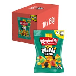 Maynards Bassetts Mini Gems Sweets Bag 130g £1.35 PMP 