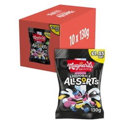 Maynards Bassetts Liquorice Allsorts Sweets Bag 130g £1.35 PMP