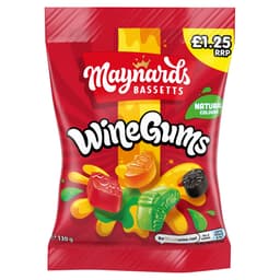 Maynards Bassetts Wine Gums Sweets Bag 130g £1.25 PMP 