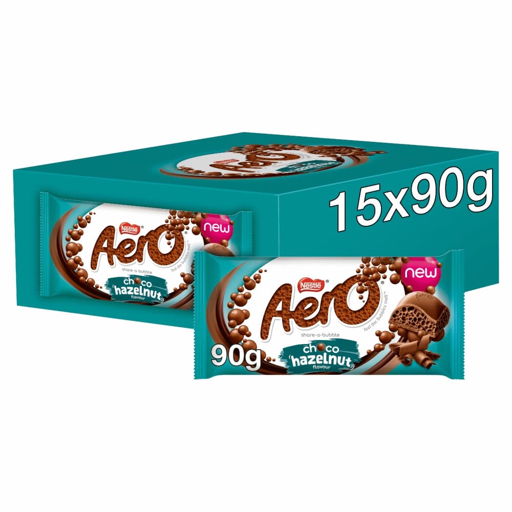 Aero Hazelnut Chocolate Sharing Bar 90g,