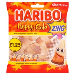 Haribo Happy Cola Z!NG Bag 140g £1.25 PMP