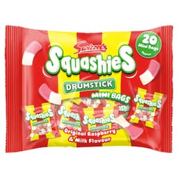 Swizzels Squashies Drumstick Raspberry & Milk Flavour Mulitpack 280g