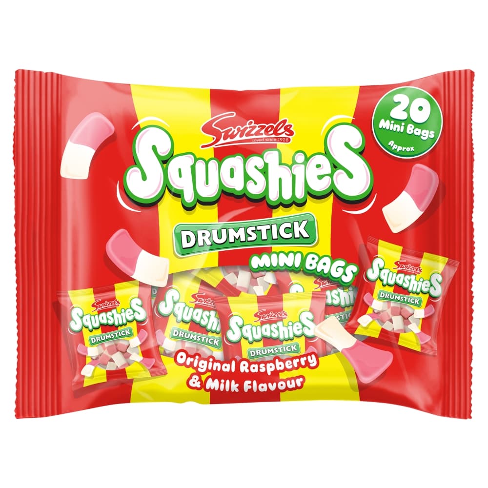 Swizzels Squashies Drumstick Raspberry & Milk Flavour Mulitpack 280g