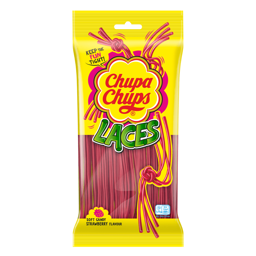 Chupa Chups Strawberry Laces Pack 90g 