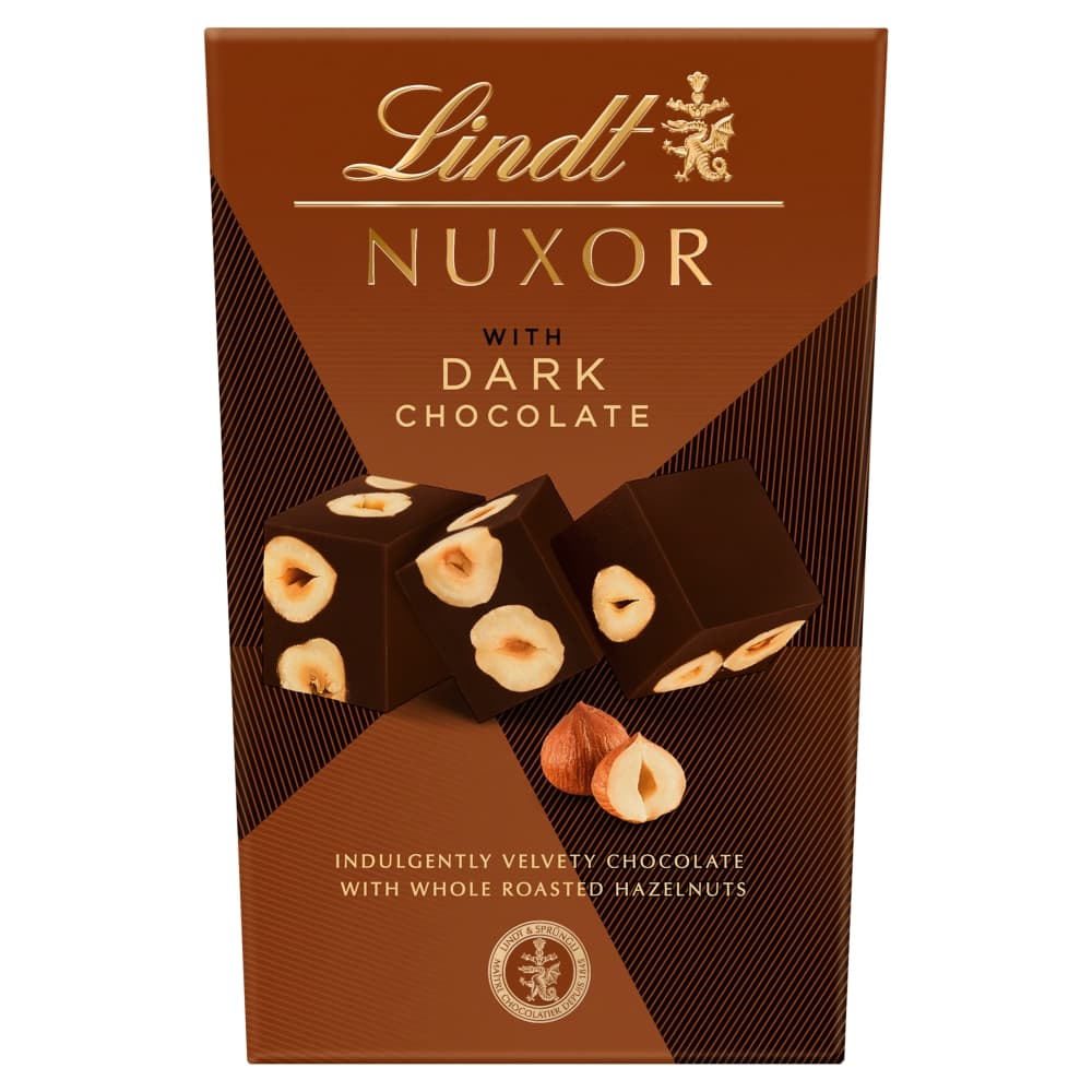 Lindt Nuxor with Dark Chocolate and Whole Roasted Hazelnuts Box 150g 