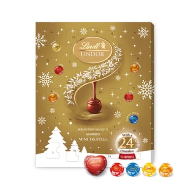 Lindt Lindor Assorted Mini Chocolate Advent Calendar - 1 x 117g Box