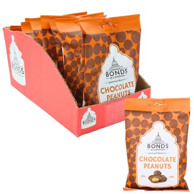 Bonds Chocolate Covered Peanuts - 12 x 75g Bags