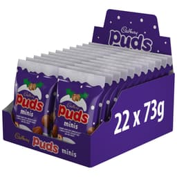 Cadbury Mini Puds Chocolate Bag with Hazelnuts 73g