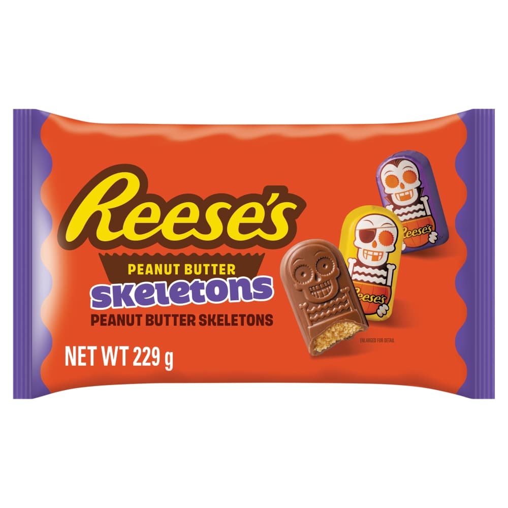 Reese's Peanut Butter and Milk Chocolate Flavour Skeletons Multipack 229g