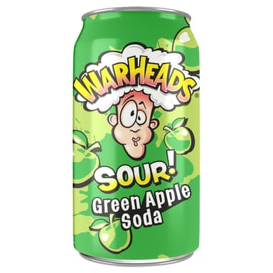 Warheads Sour Green Apple Soda - 12 x 330ml Cans