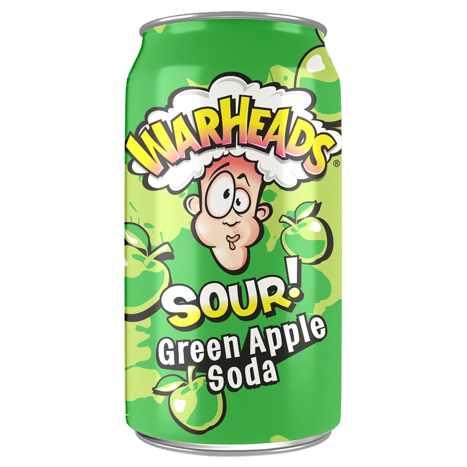 Warheads Sour Green Apple Soda Cans 330ml