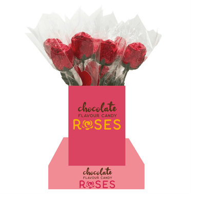 Chocolate Flavoured Candy Roses - 18 x 18g Packs