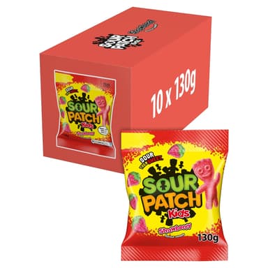 Sour Patch Kids Strawberry Flavour Sweets - 12 x 130g Bags