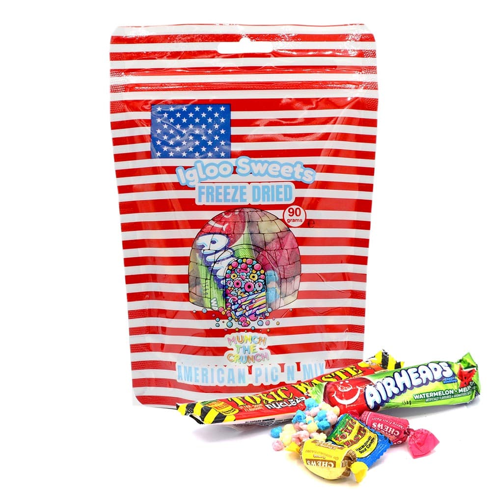  Igloo American Pic n Mix Freeze Dried Sweets Pouch 90g 