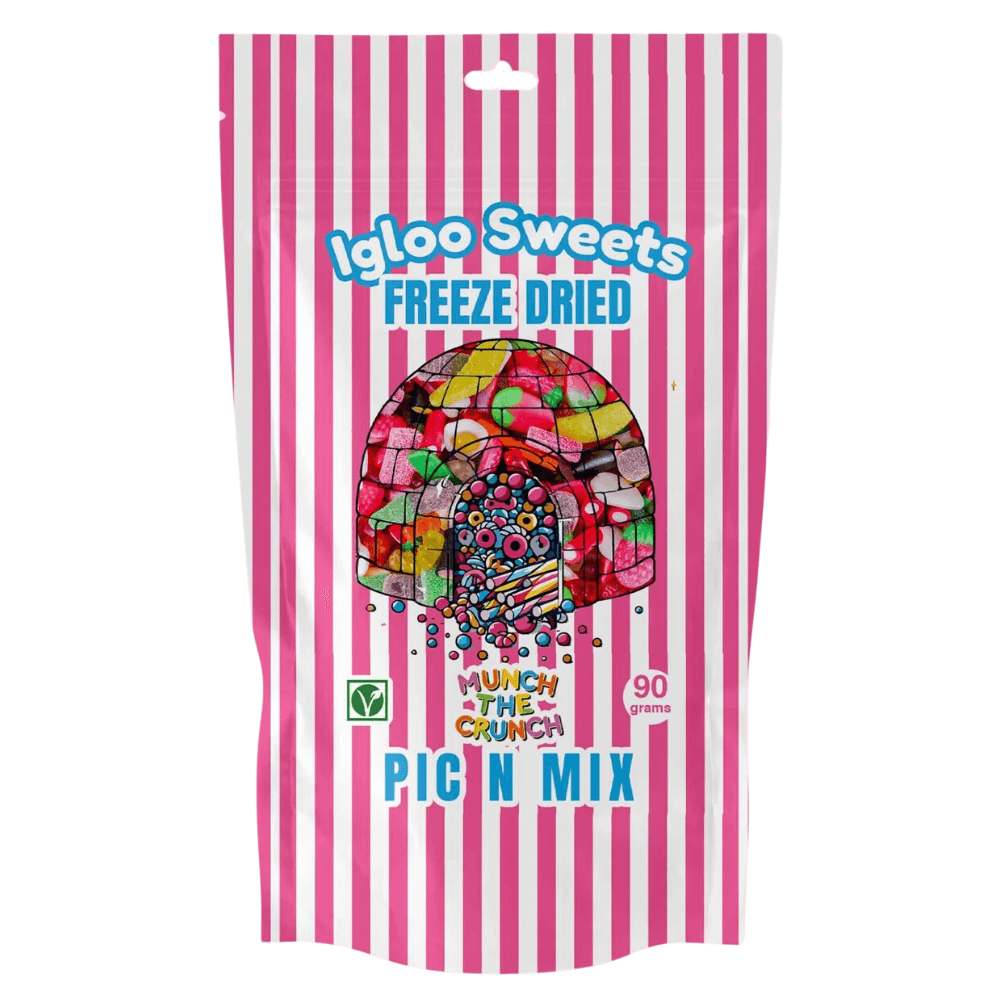 Igloo Pink Pic n Mix Freeze Dried Sweets Pouch 90g 