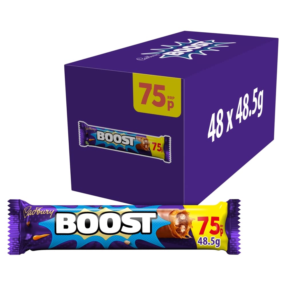 Cadbury Boost Bar 48.5g 75p PMP